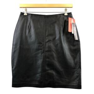 New VINTAGE Style & Co Collection Womens Leather Mini skirt size 10